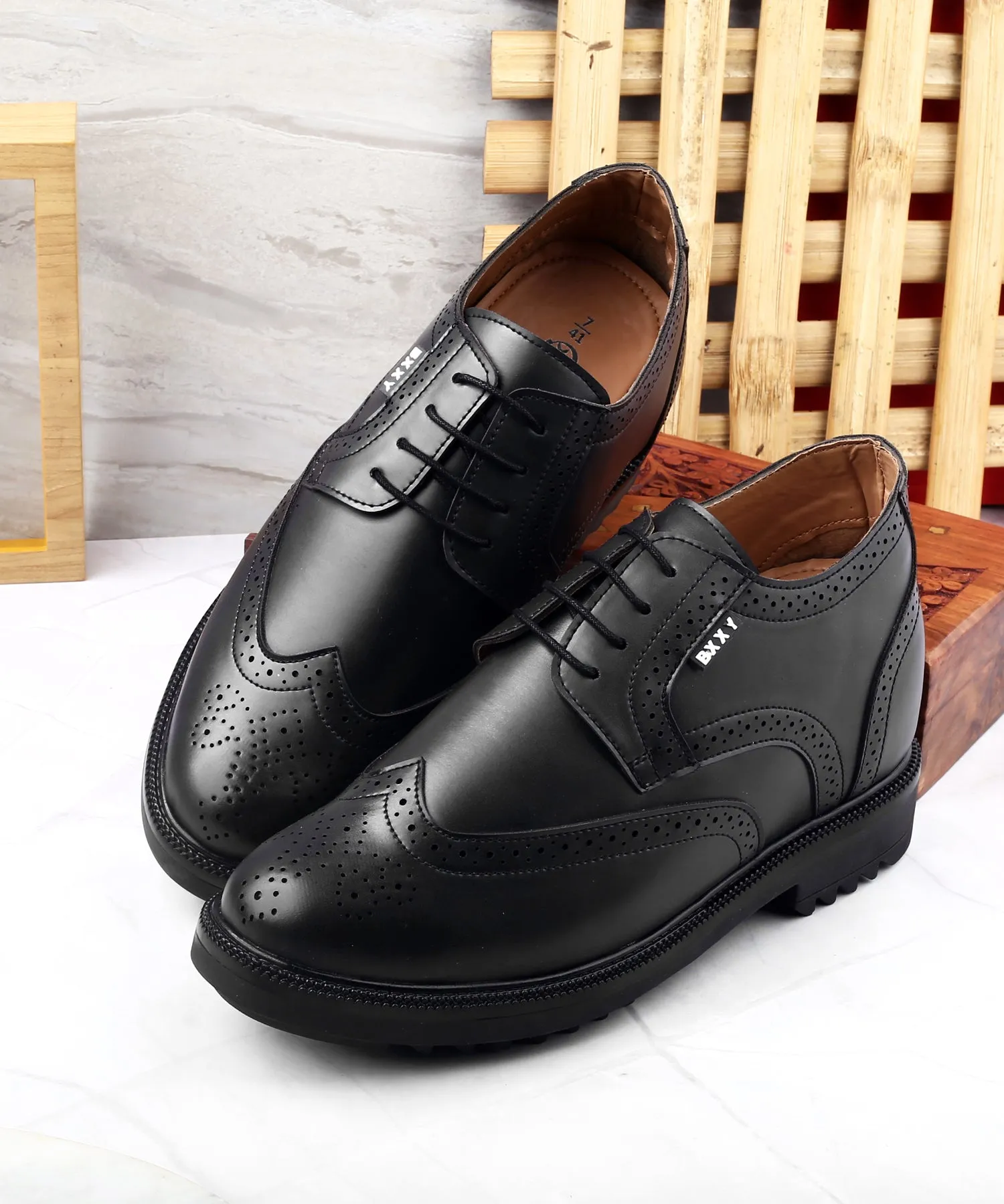 New Latest Men's Faux Leather Formal Brogue Shoes