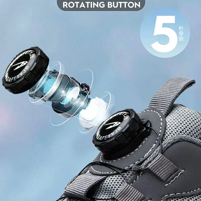 New Safety Shoes Men Anti-smash Anti-puncture Work Shoes
