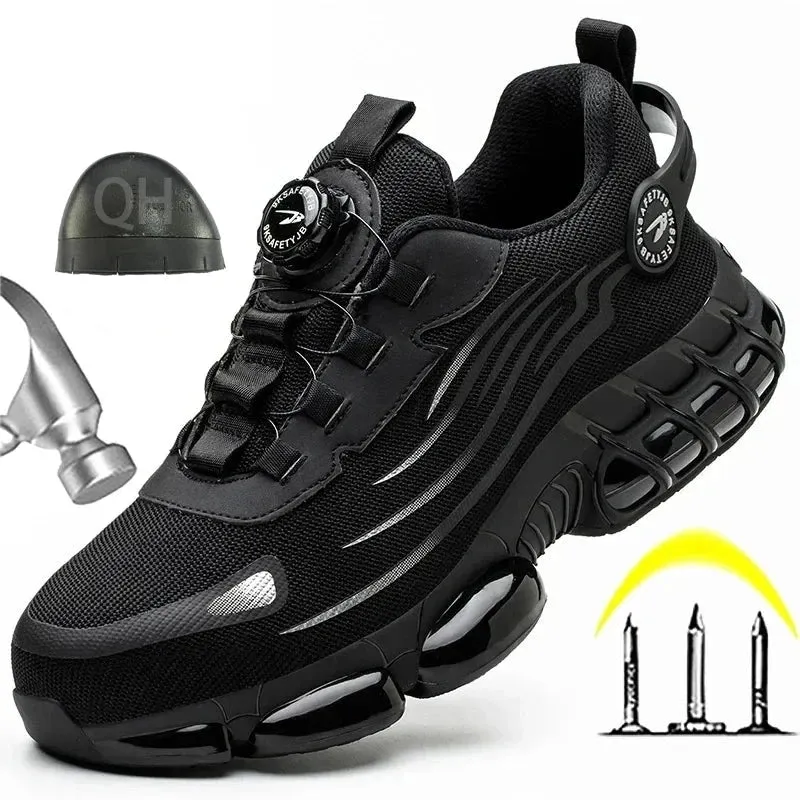 New Safety Shoes Men Anti-smash Anti-puncture Work Shoes