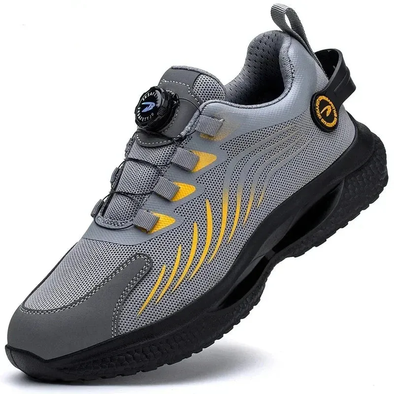 New Safety Shoes Men Anti-smash Anti-puncture Work Shoes