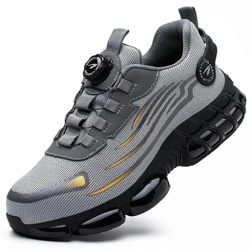 New Safety Shoes Men Anti-smash Anti-puncture Work Shoes