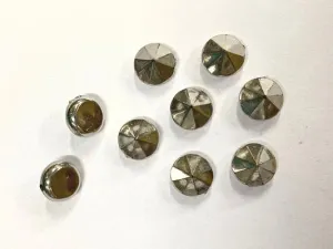 Nickel Silver Triangular Plastic Stud Beads- 10 mm