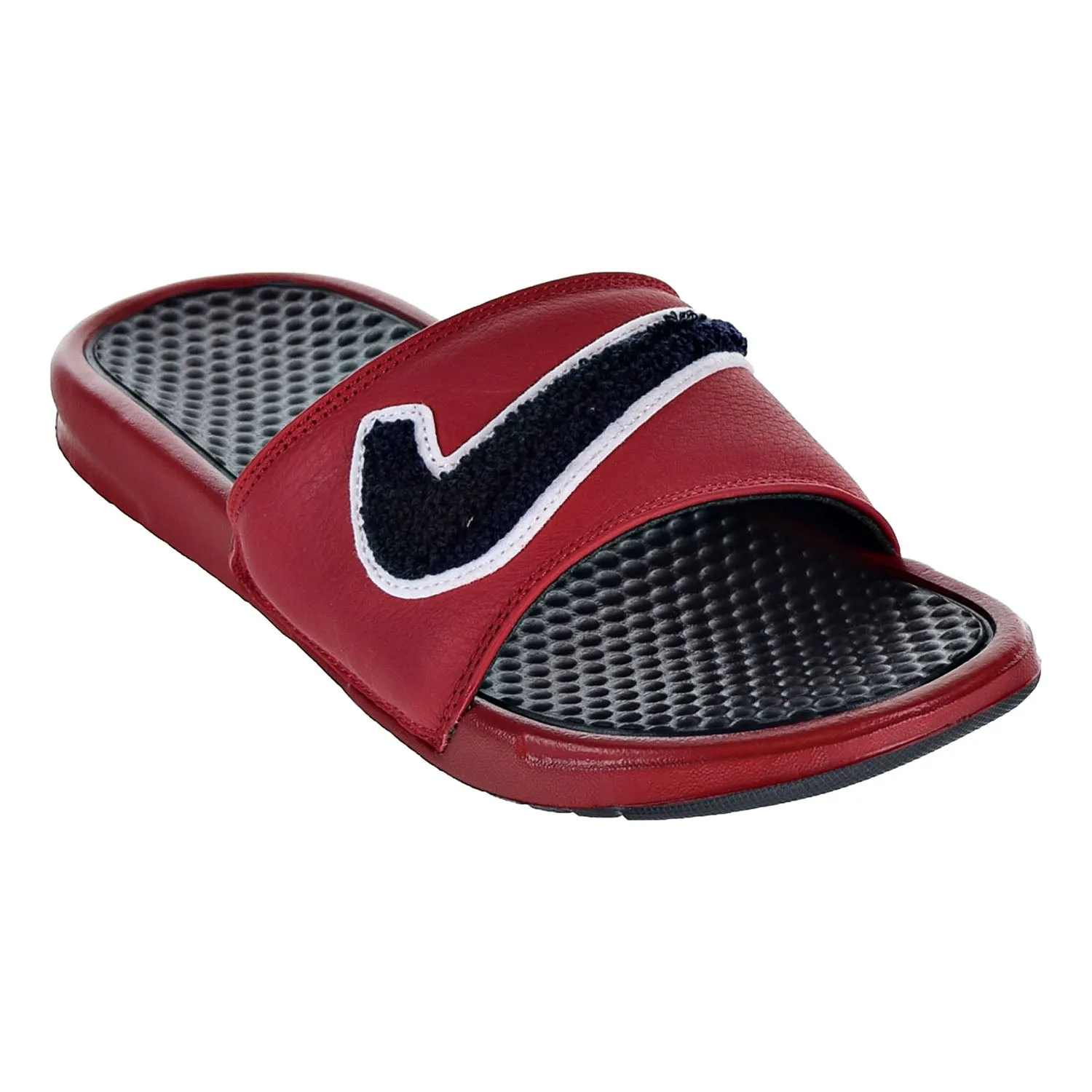 Nike Benassi JDI Chenille Men's Slide Gym Red/Obsidian/White