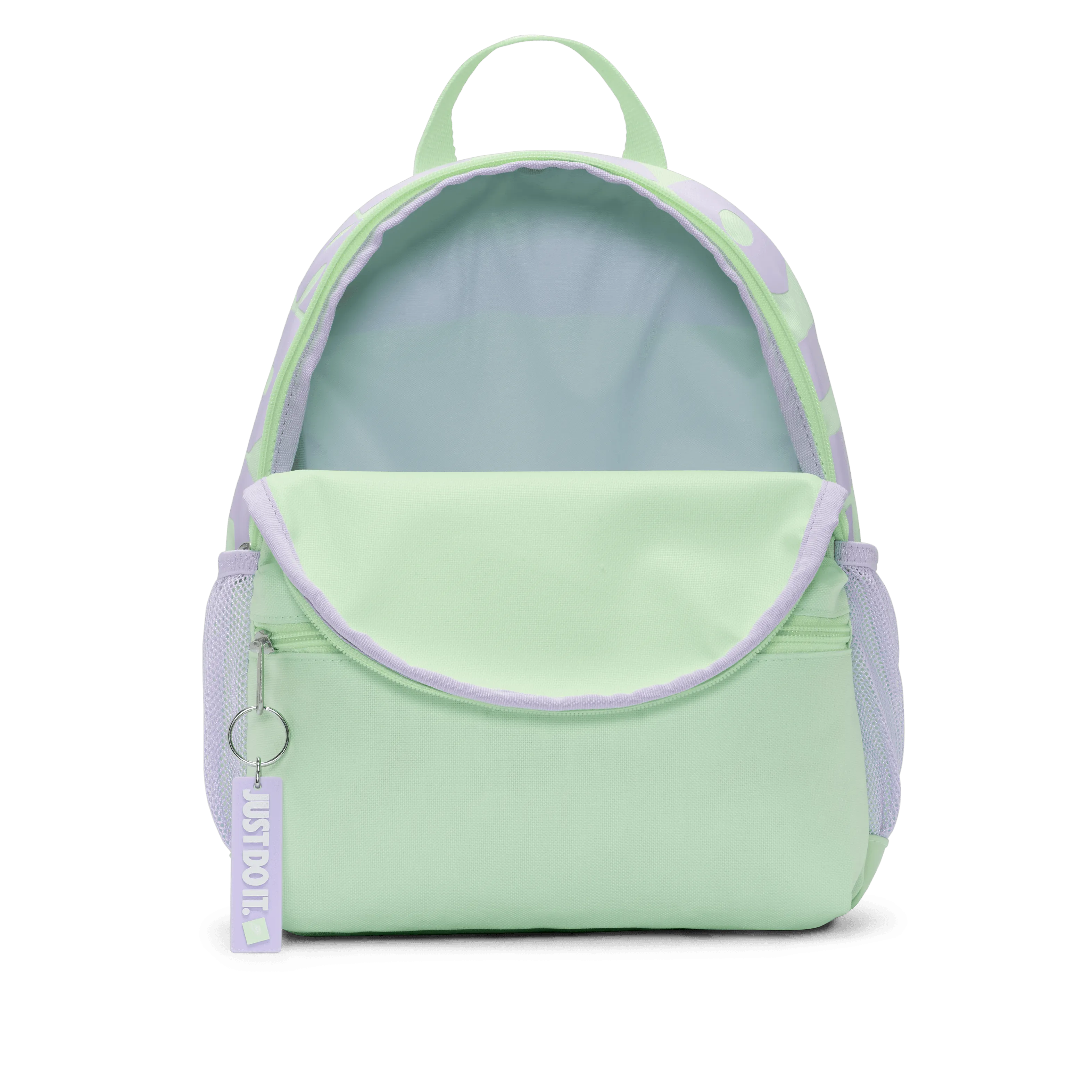 Nike Kids Brasilia JDI Mini Backpack-Apor Green/Lilac Bloom/White