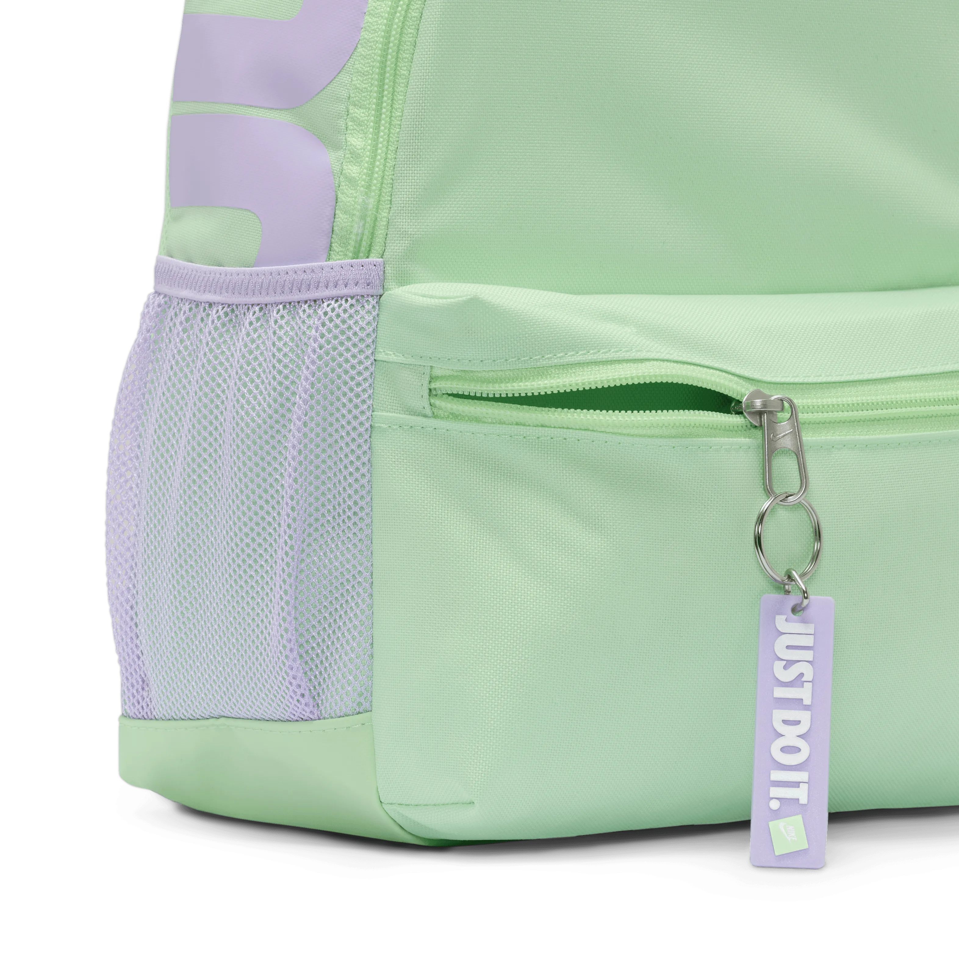 Nike Kids Brasilia JDI Mini Backpack-Apor Green/Lilac Bloom/White