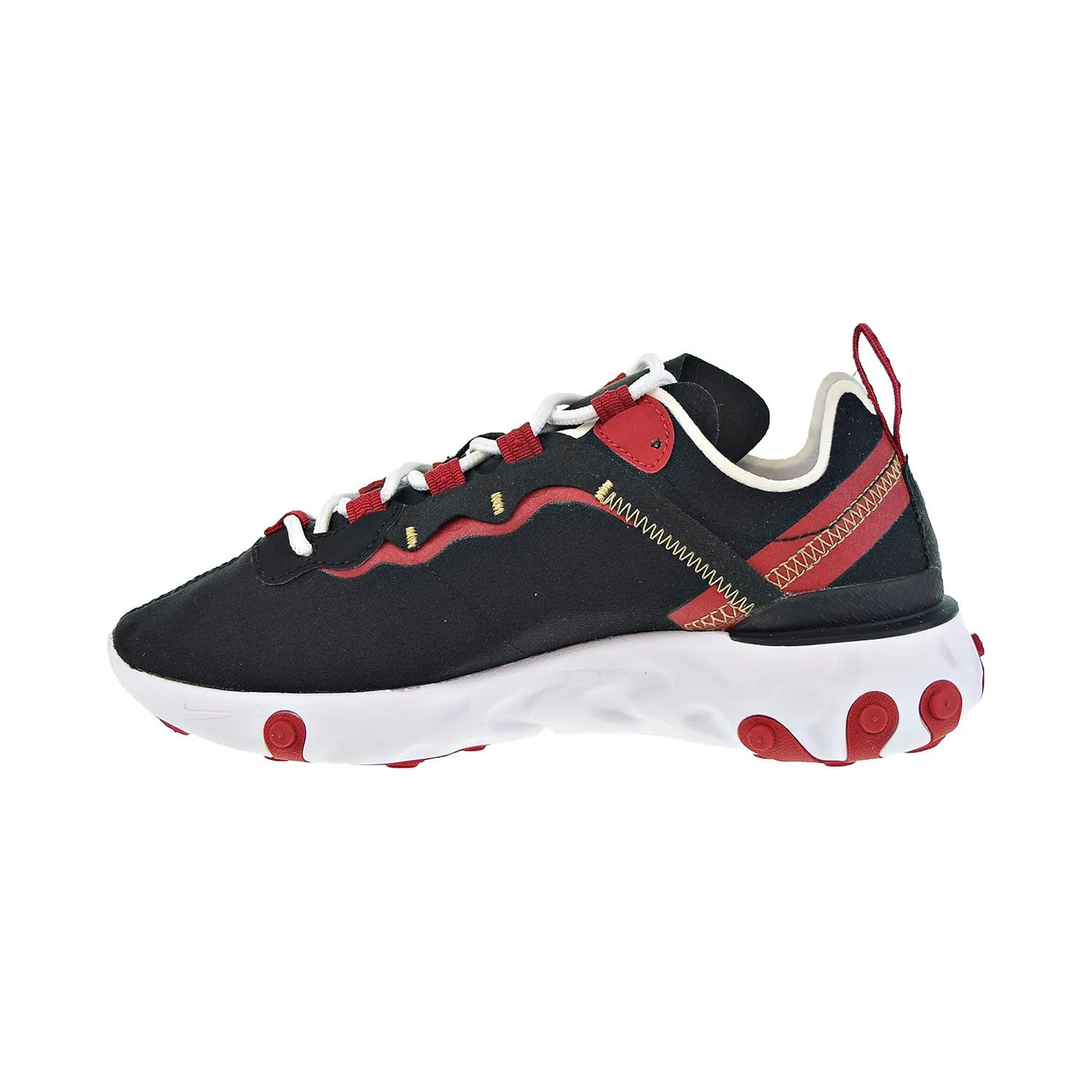 Nike React Element 55 Women's Shoes Black-White-Gym Red
