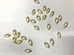 Off White Eye Plastic Beads Without Hole- 6x12 mm