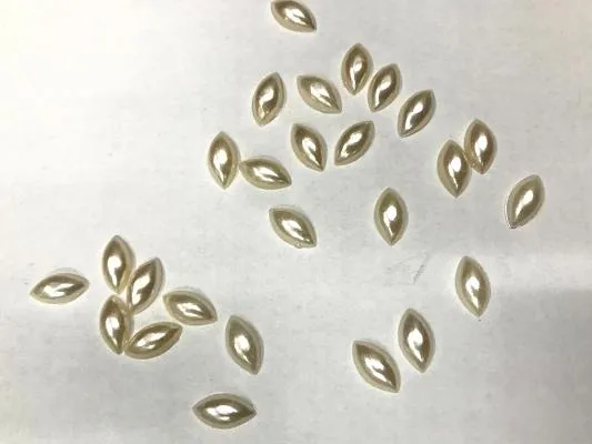 Off White Eye Plastic Beads Without Hole- 6x12 mm