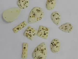 Off White Mix 2 Hole Plastic Stones