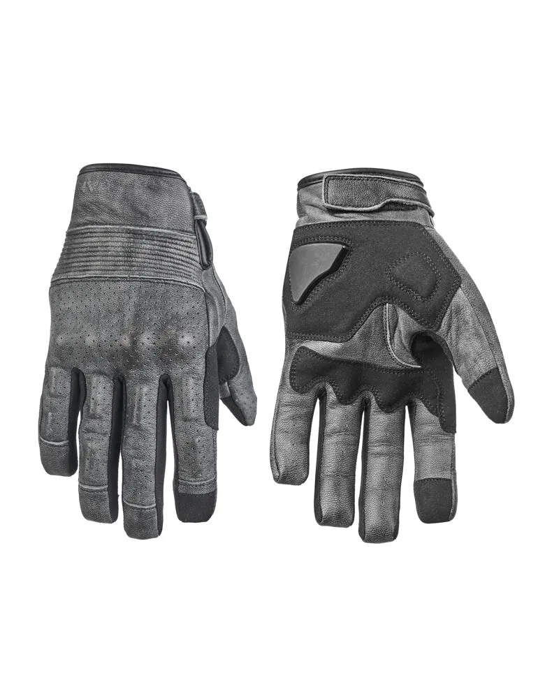 Onyx Leather Riding Gloves