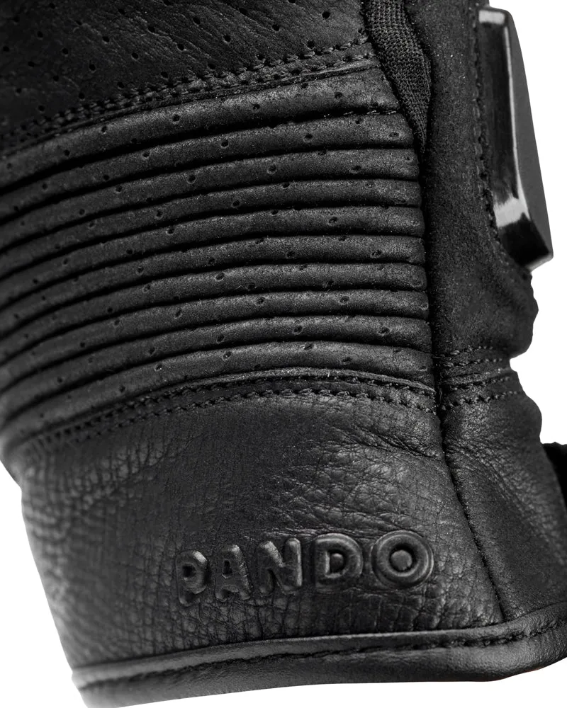 Onyx Leather Riding Gloves