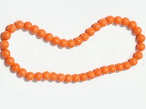 Orange Circular Plastic Beads - 10 mm