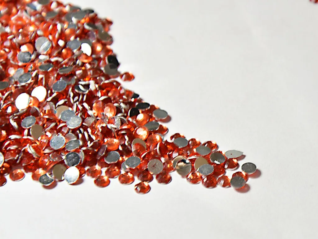 Orange Circular Stickable Plastic Beads