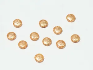 Orange Designer Circular Plastic Beads - 14 mm