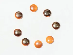 Orange Designer Circular Plastic Beads - 15 mm
