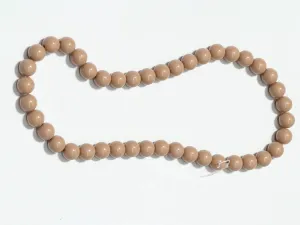 Pale Brown Circular Plastic Beads - 10 mm
