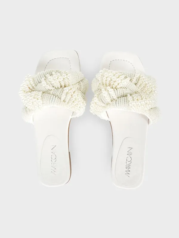 PEARL BEADED SUMMER SLIDES