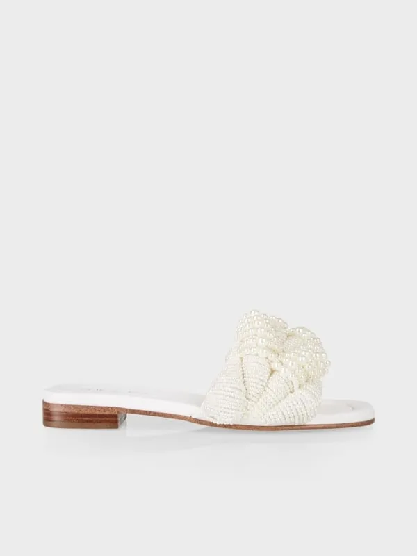 PEARL BEADED SUMMER SLIDES