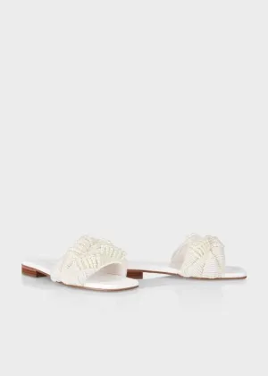 PEARL BEADED SUMMER SLIDES