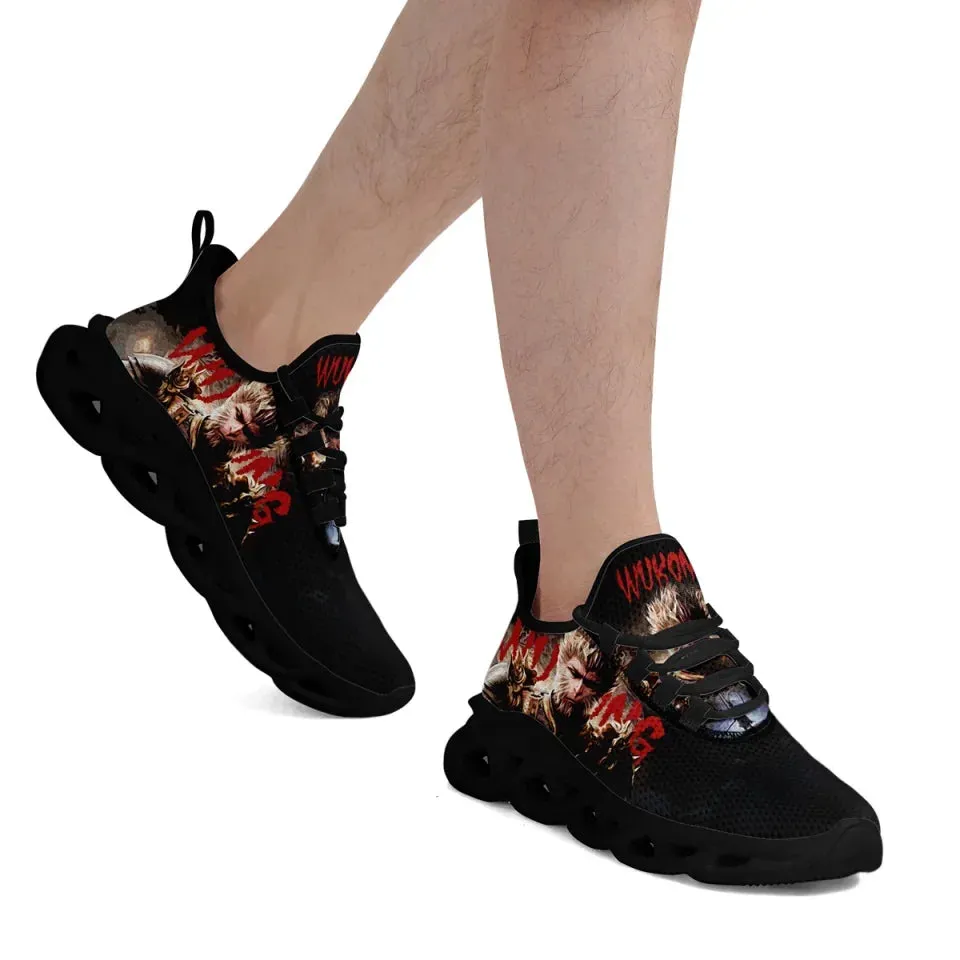 Personalized Black WuKong Sneakers, Custom Breathable and Lightweight Anime-Inspired Shoes