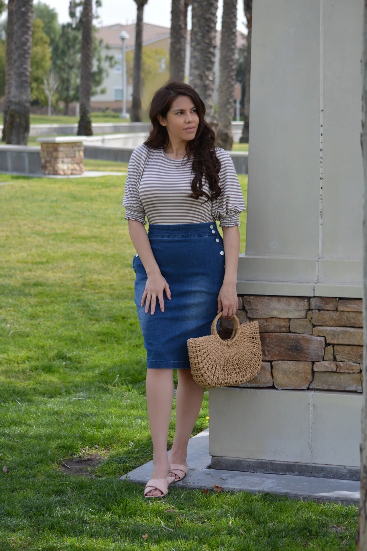 Petra Indigo Blue Denim Skirt (Skirt Society Exclusive)