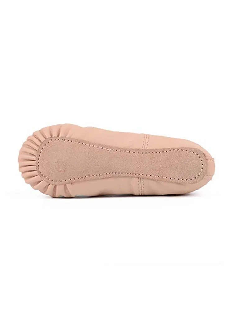 PU Soft Leather Dance Shoes One-piece Soft-soled Ballet Practice Lace-up Free Shoes