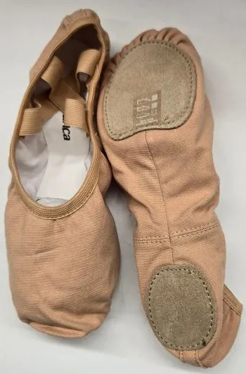 Quinn -- Stretch Canvas Split Sole Ballet -- Sand