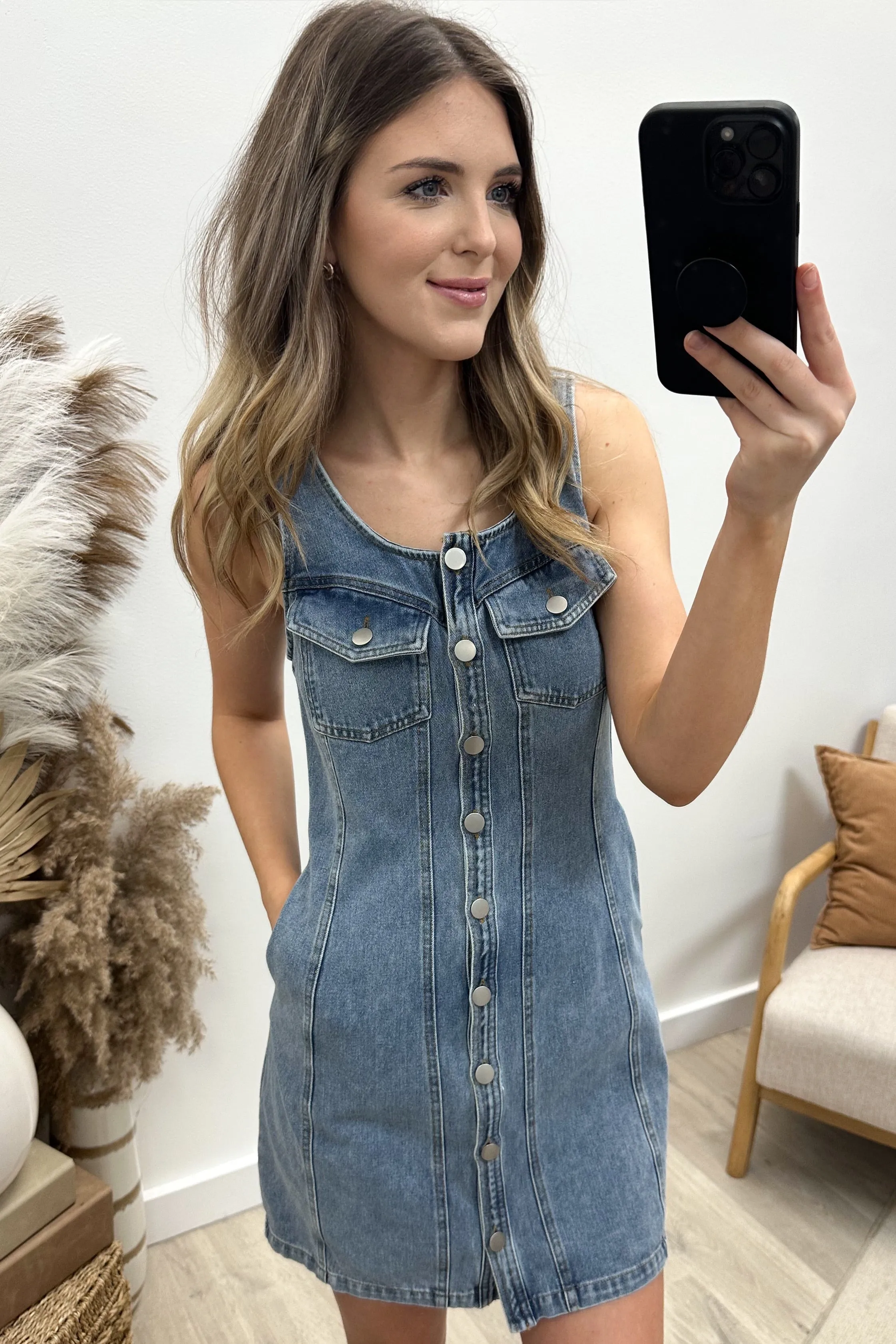 "Hope You Dance" Dress (Denim)