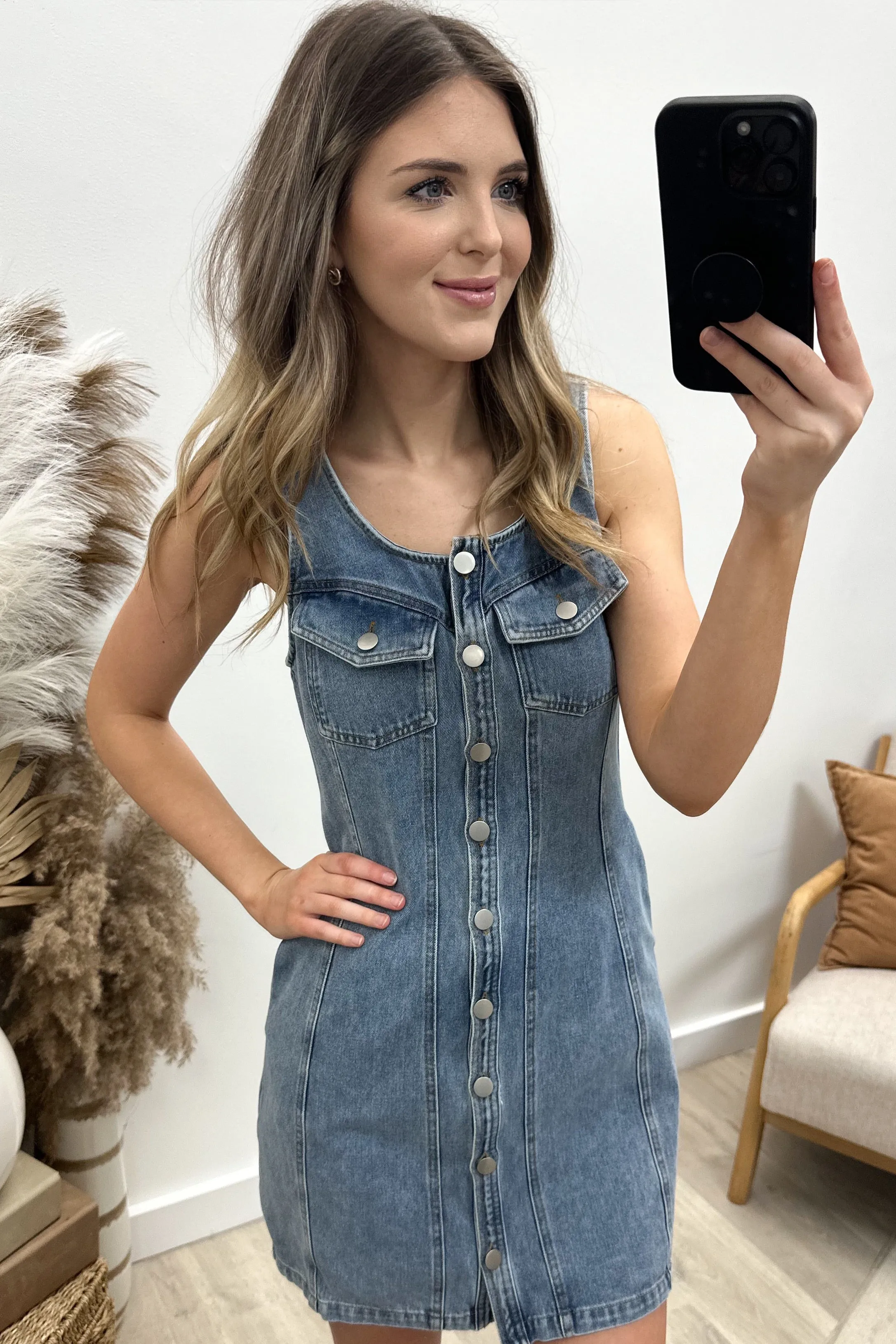 "Hope You Dance" Dress (Denim)