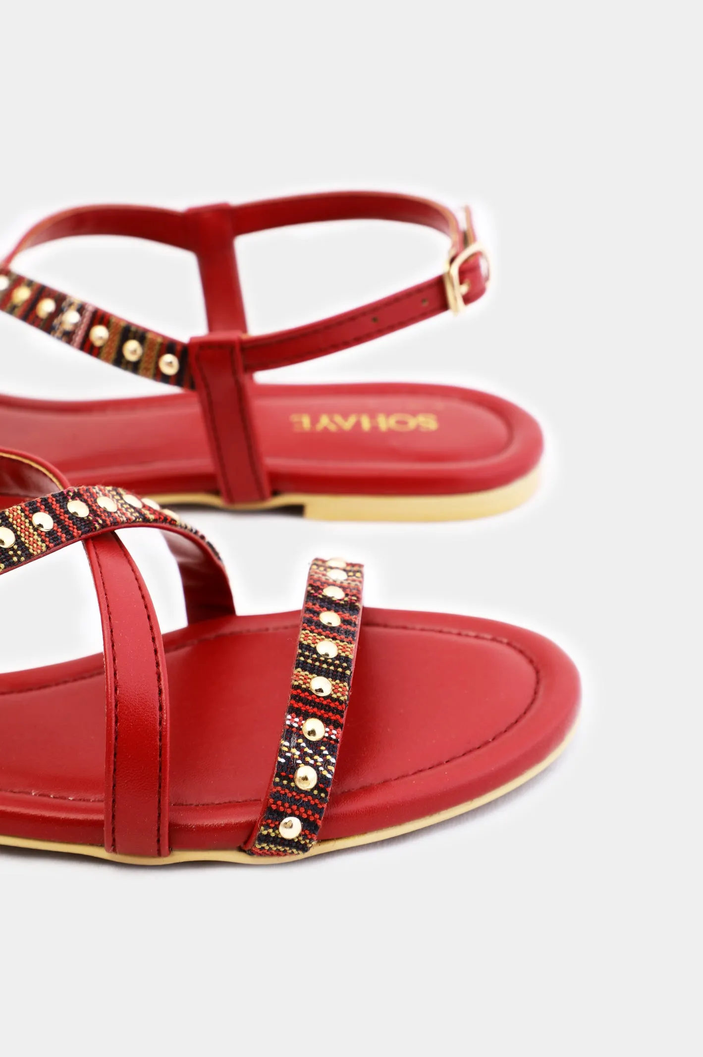 Red Sohaye Slippers for Women's