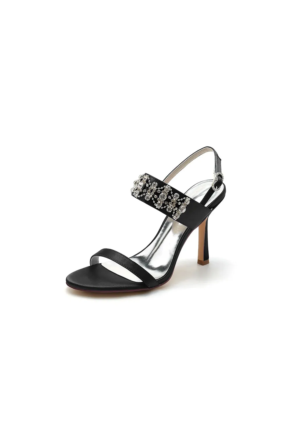 Rhinestone Beaded Ankle Straps Party Shoes