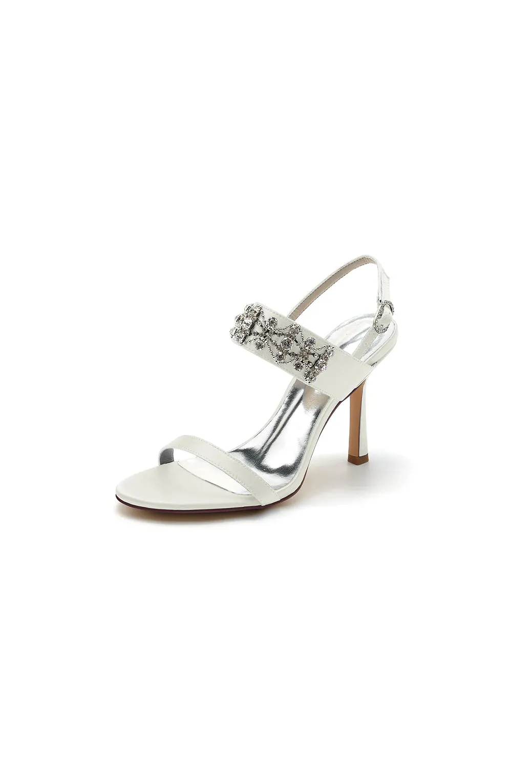 Rhinestone Beaded Ankle Straps Party Shoes