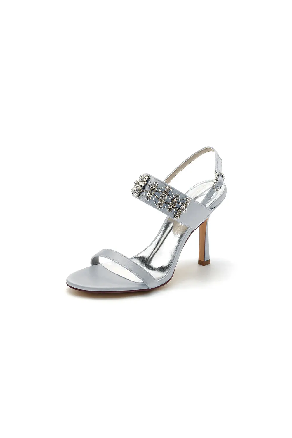 Rhinestone Beaded Ankle Straps Party Shoes