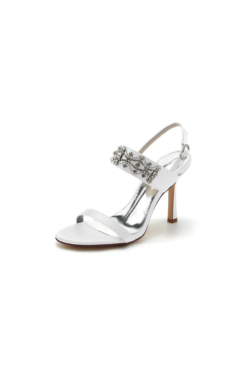Rhinestone Beaded Ankle Straps Party Shoes