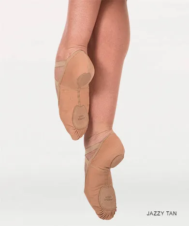 Riley -- 4 Way Stretch Canvas Split Sole Ballet -- Jazzy Tan