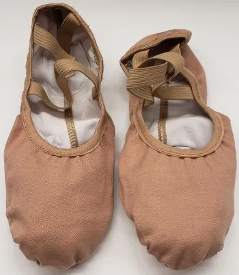Riley -- 4 Way Stretch Canvas Split Sole Ballet -- Jazzy Tan