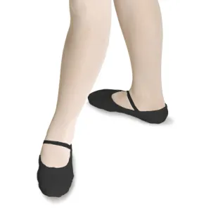 ROCH VALLEY BLACK LEATHER OPHELIA BALLET SHOES - PRE SEWN ELASTIC