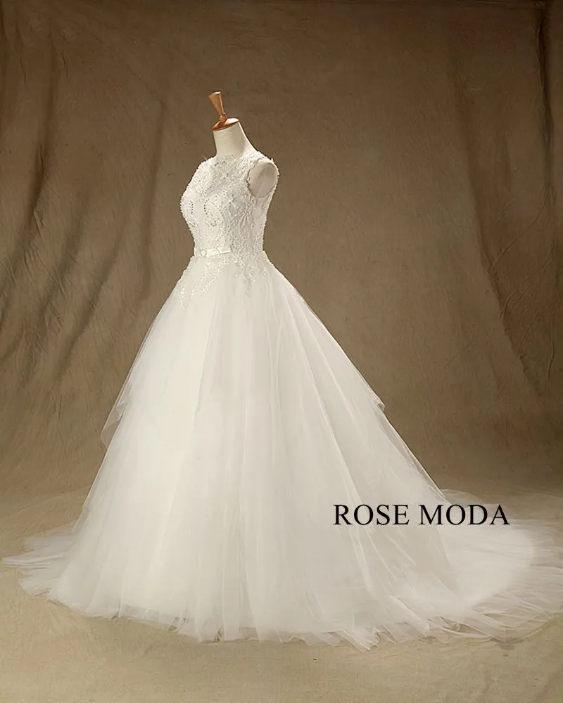 Rosemoda Beaded Embroidery A Line Wedding Dress