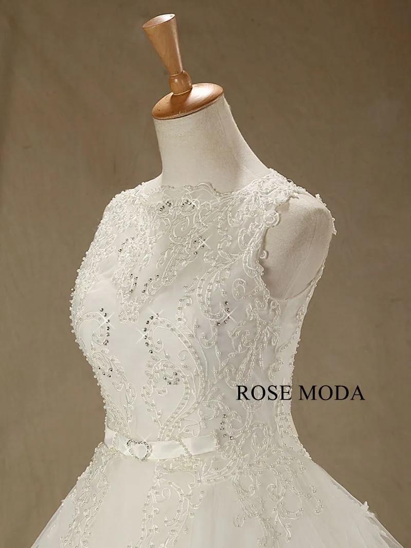 Rosemoda Beaded Embroidery A Line Wedding Dress