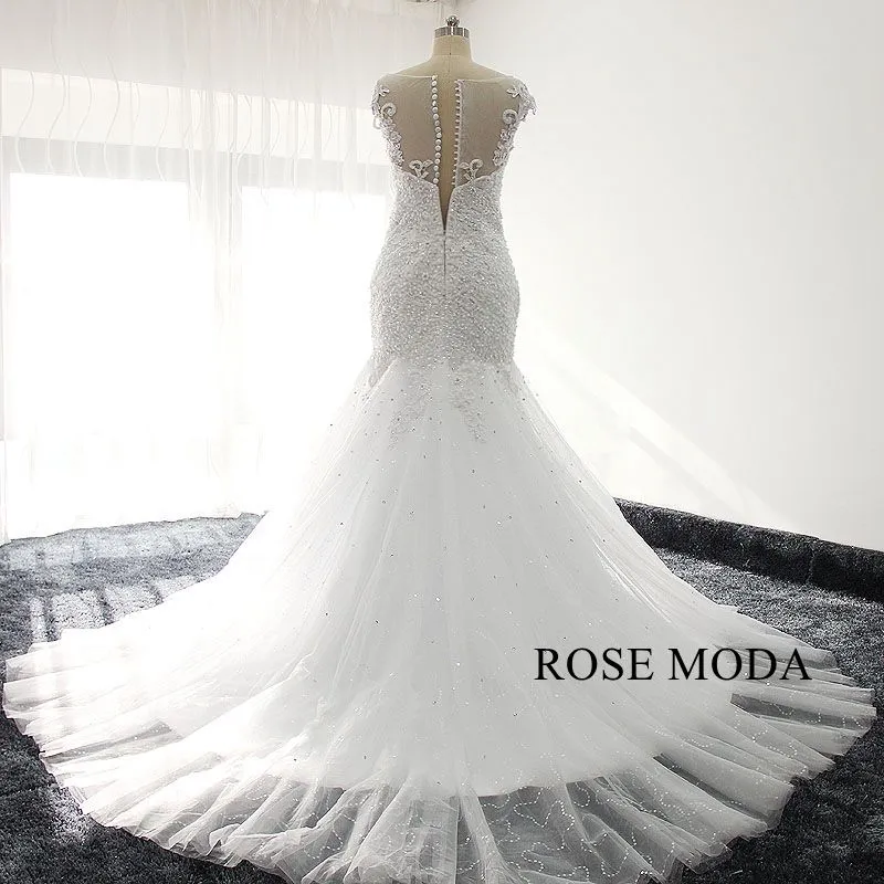 Rosemoda Heavy Beaded Lace Mermaid Wedding Dress