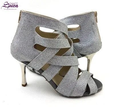 S-G11 Shaula Tanzschuhe in Silver Glitter