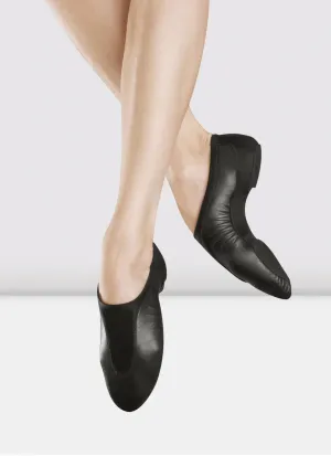 S0470L - Black - Ladies Pulse Leather Jazz Shoe - Select Size