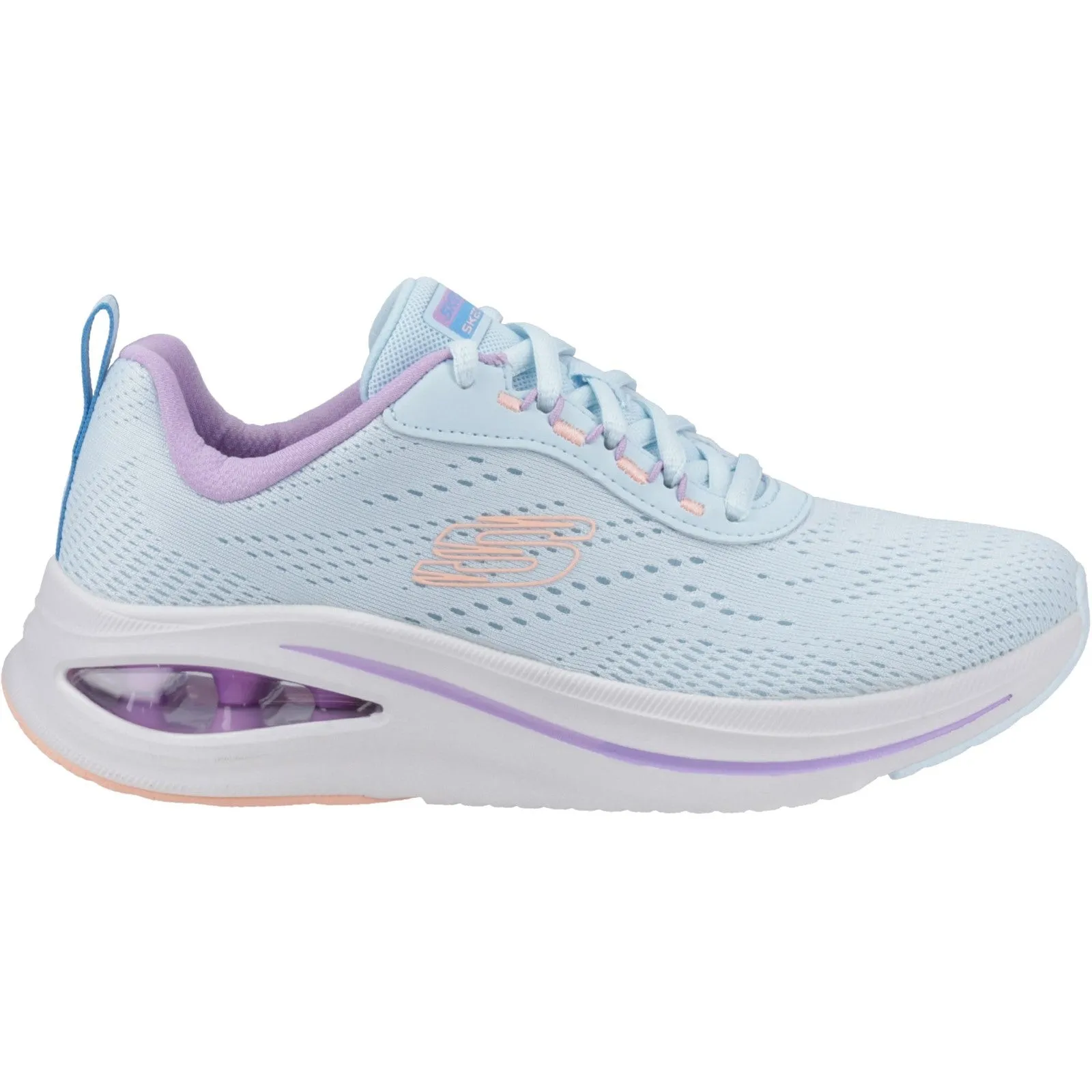 Skechers Womens Skech-Air Meta - Aired Out 150131-LBMT Light Blue/Multi Lace Up Shoe