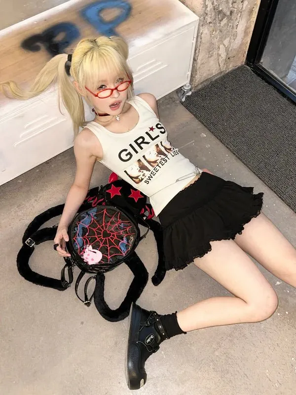 Smile Vampire Leather Mary Jane Shoes