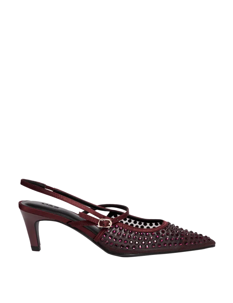 Sparkle Kitten Heel Slingback Shoes