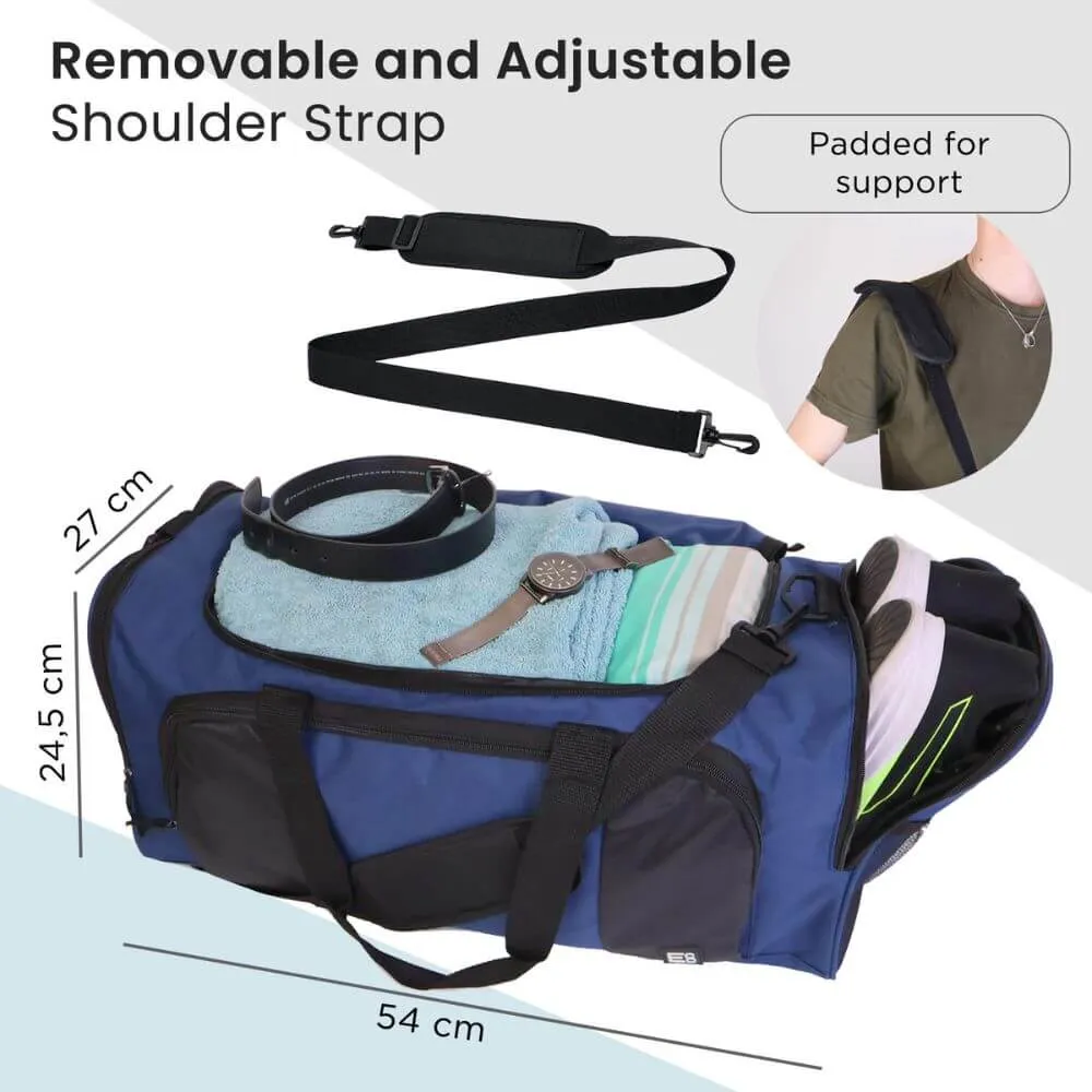 Sports Duffel Bag with Shoe Compartment - 35L