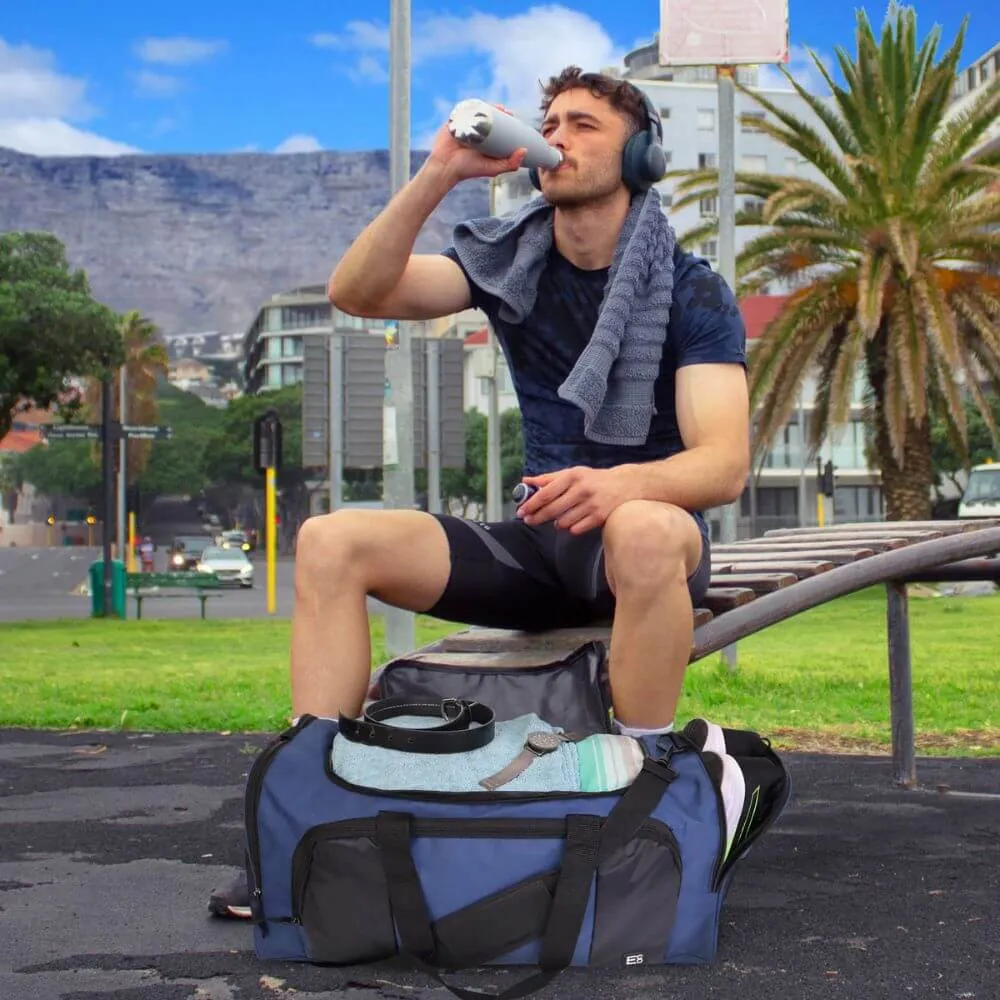 Sports Duffel Bag with Shoe Compartment - 35L