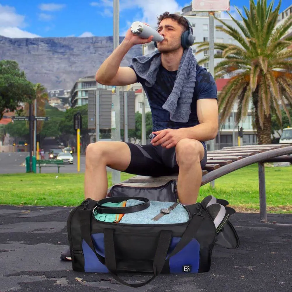 Sports Duffel Bag with Shoe Compartment - 35L
