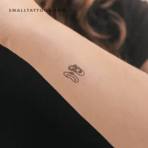 Tiny Ballet Shoes Temporary Tattoo (Set of 3)