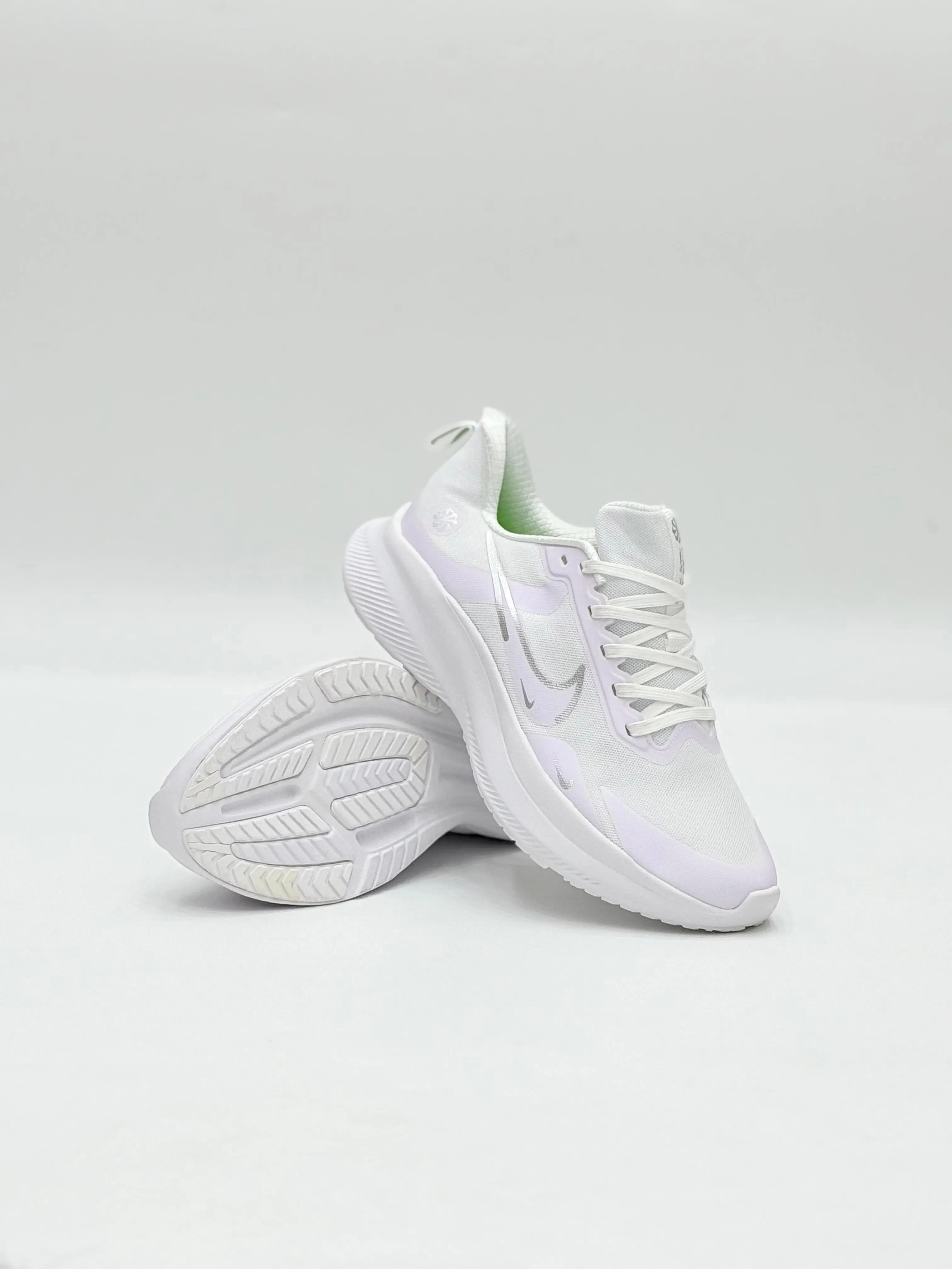 Ultra-Light All-White and Black Performance Sneakers